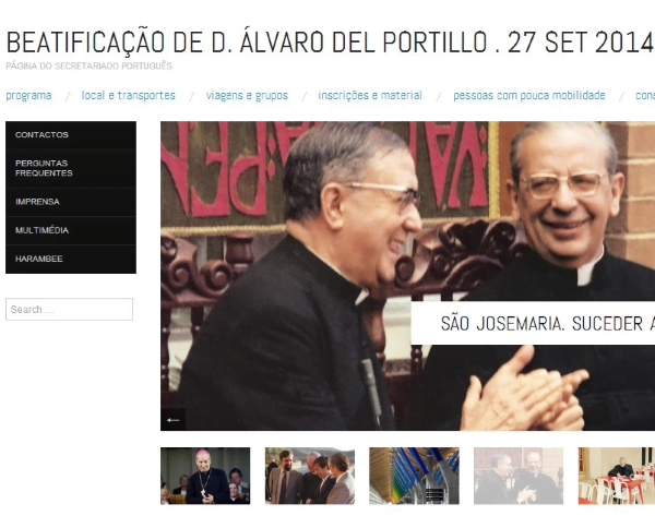 Site português sobre a beatificação de D.Álvaro