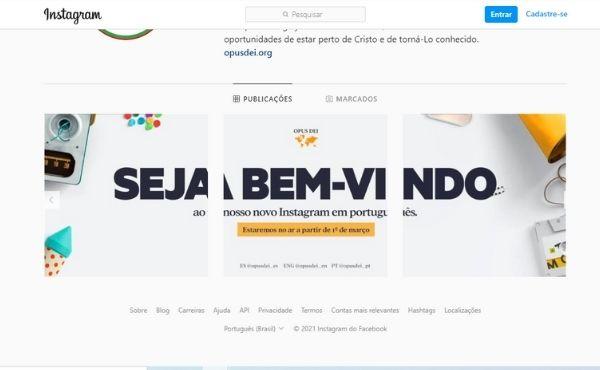 1 de Março: Novas contas internacionais no Instagram
