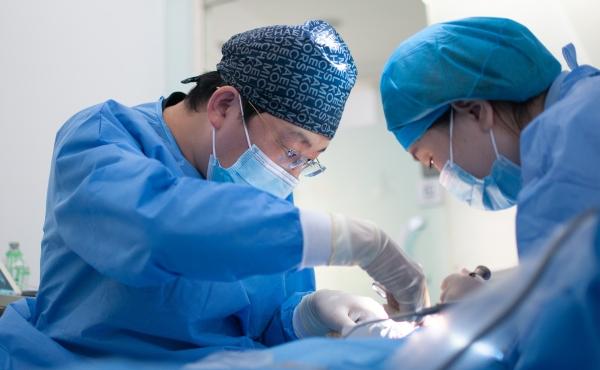 En el quirófano de un hospital