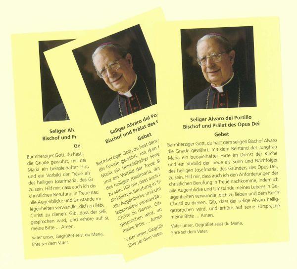 Gebetszettel Don Alvaro