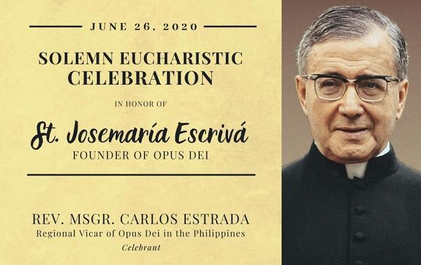 Misa Online Santo Josemaria Escriva dari Manila, Filipina pada tanggal 26 Juni 2020