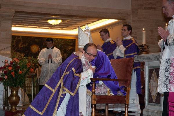 Ordenación de tres diáconos en Roma