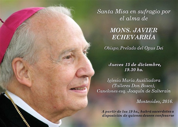 Opus Dei - Misa en Montevideo en sufragio por el Prelado fallecido