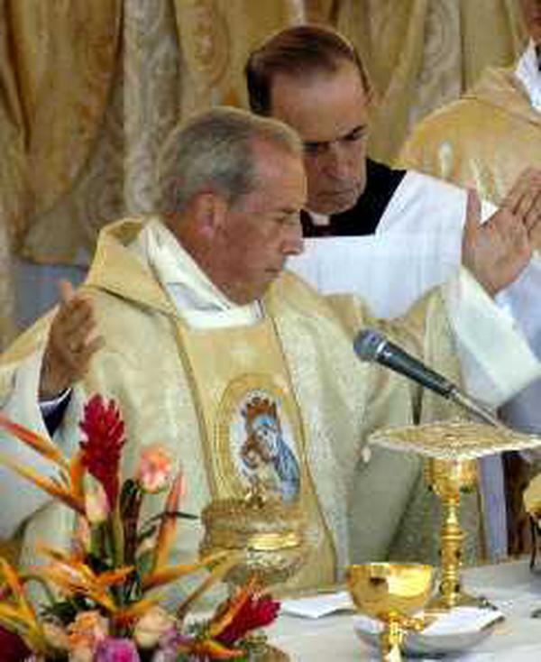 Bischof Javier Echevarria, Prälat des Opus Dei. Rom, 7. Oktober 2002