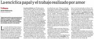 La encíclica papal y el trabajo realizado por amor