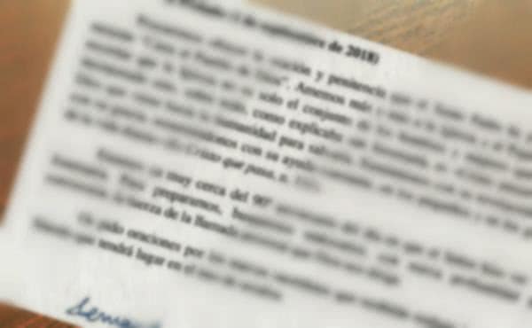 Message du Prélat (1er septembre 2018)