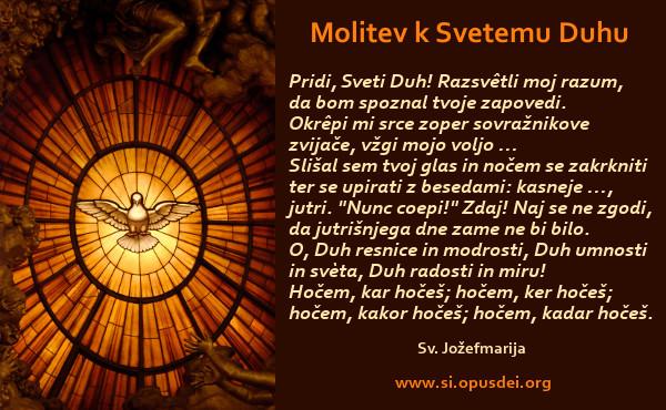 Molitev k Svetemu Duhu