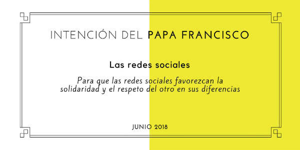 Aprovechemos las posibilidades de encuentro y de solidaridad que ofrecen las redes sociales.