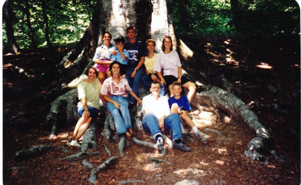 Salvatore y Franca, con sus hijos, en una foto de los años 90