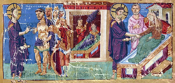 Manuscrito bizantino. Bibl. Nac. de França, anos 879-882.