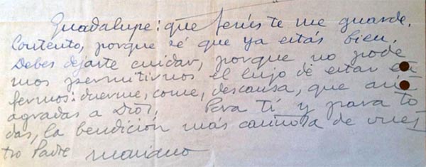 Szent Josemaría levele Guadalupenak, 1952. november 17.