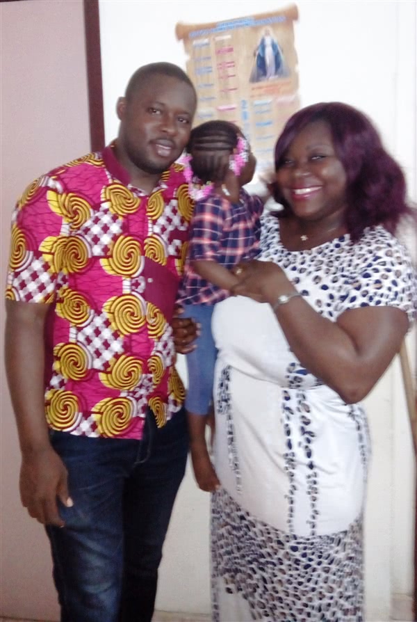 Lydie, son mari et sa fille