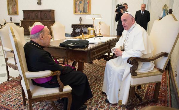 Paavi Franciscuksen osanottoviesti prelaatin kuolemasta