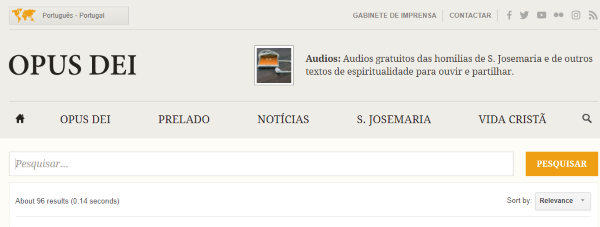 Opus Dei - Agora é mais fácil pesquisar em opusdei.pt