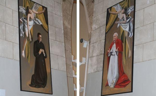 San Juan Pablo II y san Josemaría en la parroquia de la Asunción de Villajoyosa (Alicante)
