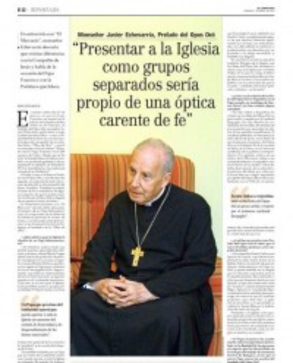 «Presentar a la Iglesia como grupos separados sería propio de una óptica carente de fe»