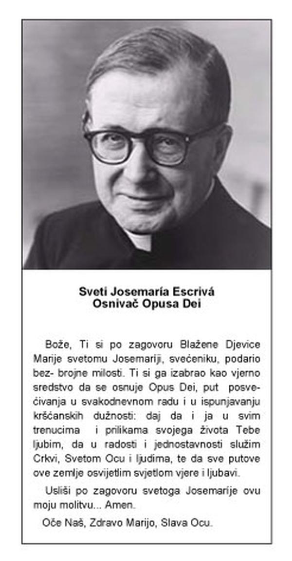 Molitva svetoga Josemarije