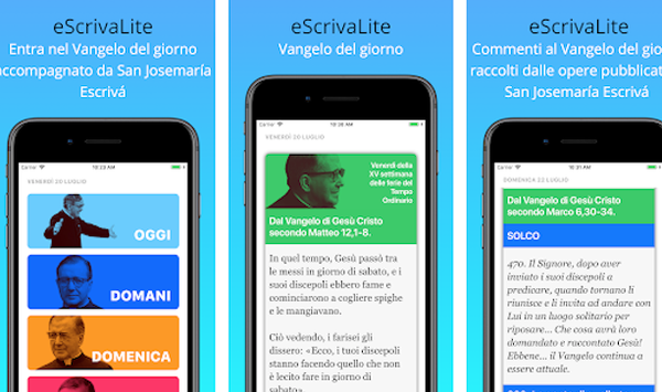 Una nuova app per pregare ogni giorno: ‘eScrivaLite’