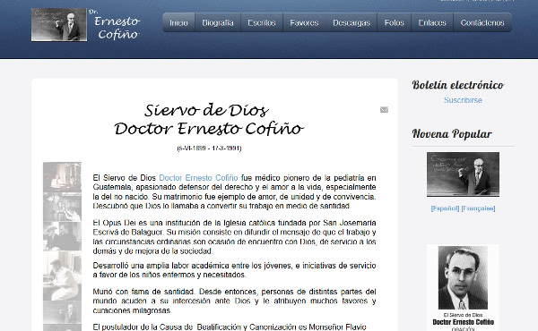 Opus Dei - Website de la causa del doctor Cofiño