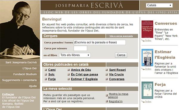 Els llibres de sant Josepmaria, a Internet