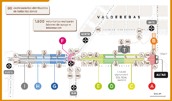 La mappa di Valdebebas per la beatificazione di Álvaro del Portillo